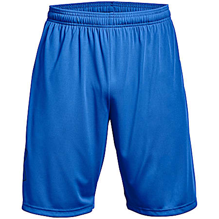 Under Armour Men's UA Tech Blue Washed Blue/Onyx White Graphic Logo Athletic Shorts