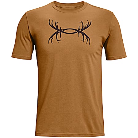 Men's UA Antique Ochre/Walnut Brown Logo Graphic Crew Neck Short Sleeve T-Shirt