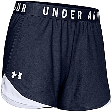 Under Armour Women's UA Play Up 3.0 Midnight Navy/White/White Polyester Shorts