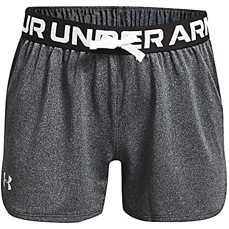 Under Armour Girls' UA Play Up Grey Heather Polyester Shorts