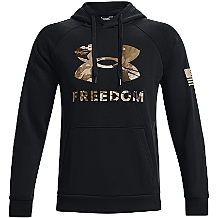 Under Armour Men's Black/Camo New Freedom Graphic Long Sleeve Fleece Hoodie