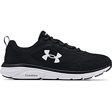 Under Armour Men's Charged Assert 9 Black & White Running Shoes