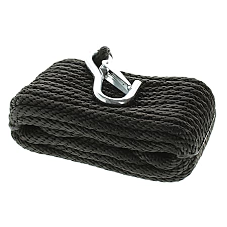 Solid Braid Rope w/Hook - Black