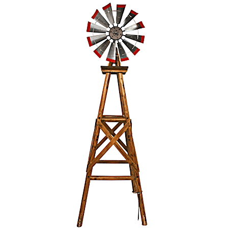 9 ft Brown Char-log Windmill