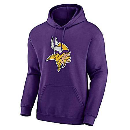 Men's Minnesota Vikings Purple Team Logo Graphic Long Sleeve Hoodie