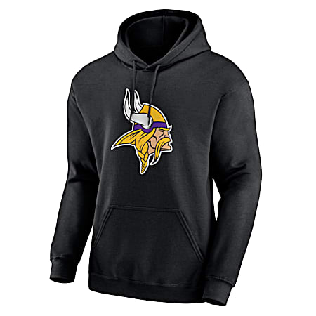 Men's Minnesota Vikings Black Team Logo Graphic Long Sleeve Hoodie