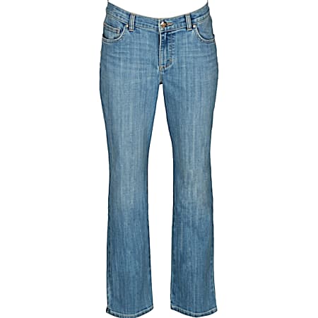 Women's Inspire Blue Relaxed Fit Straight Leg Jeans