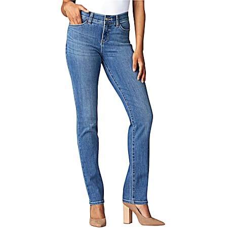 Women's Flex Motion Juniper Blue Straight Leg Medium Jeans
