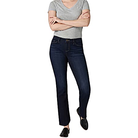 Lee Women's Nightshade Regular Fit Mid-Rise Straight Leg Short Jeans