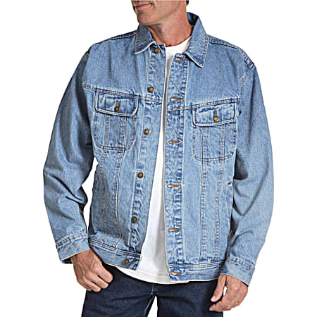 Men's Rugged Wear Vintage Indigo Unlined Denim Jacket