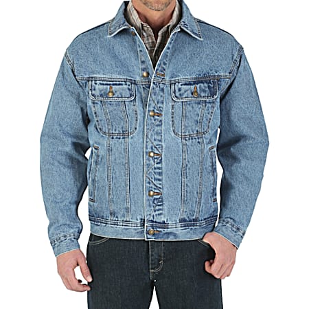 Men's Rugged Wear Vintage Indigo Unlined Denim Jacket