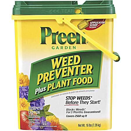 16 lb Garden Weed Preventer Plus Plant Food