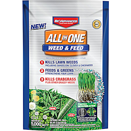 All-in-One Weed & Feed 12 lb Granular Lawn Fertilizer & Weed Control