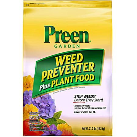 31.3 lb Garden Weed Preventer Plus Plant Food