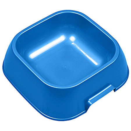 44 oz Blue Large Square Dog Bowl