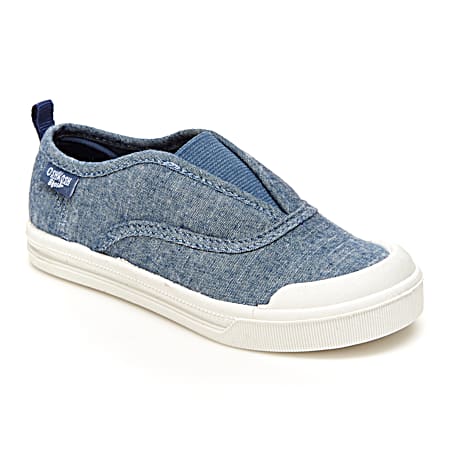 Oshkosh Boy's Blue Fishar Bump Toe Slip-On Sneakers