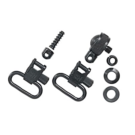 Uncle Mike's 1 in Black Quick Detach Super Sling Swivels for Pumps & Automatic Rifles