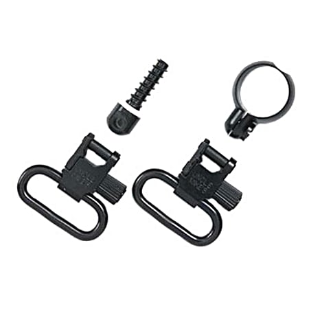 Uncle Mike's 1 in Black Quick Detach Super Sling Swivels for Winchester and Marlin Lever Action Rifles