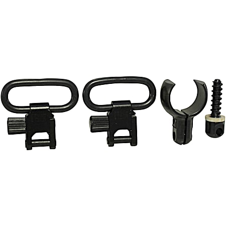 Uncle Mike's 1 in Black Quick Detach Super Sling Swivels