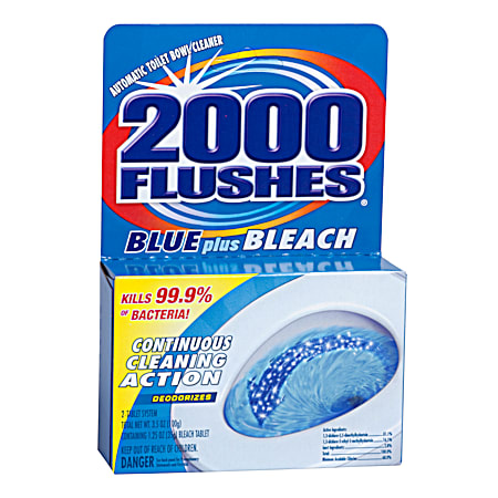2000 Flushes 3.5 oz Blue Plus Bleach Toilet Bowl Cleaner