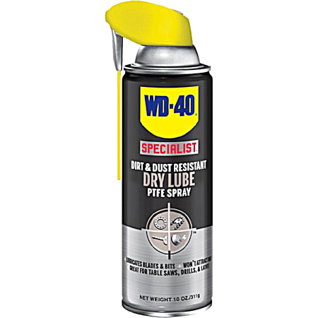 WD-40 Specialist Dirt & Dust Resistant Dry Lube PTFE Spray - 10 Oz.