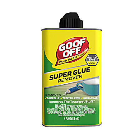 Goof Off Pro Strength 4 oz Super Glue Remover