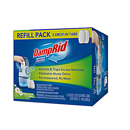 Damp Rid Moisture Absorber Drop-In Tab Refill Pack - 2 ct