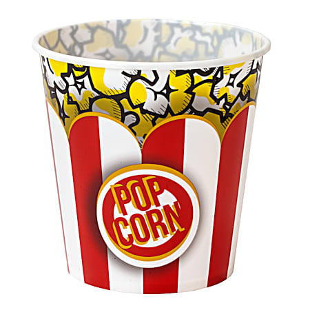 Classic Striped Red/White Popcorn Tub