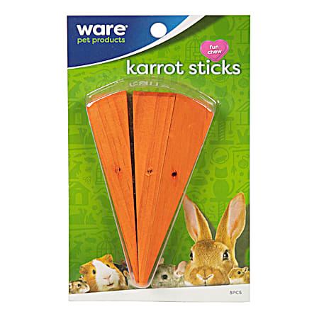 Small Animal Wood Carrot Sticks