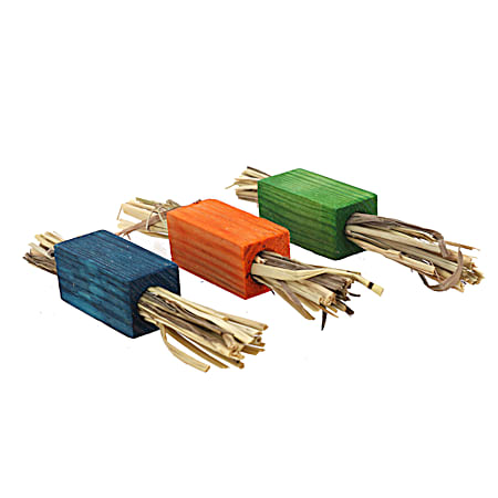 Blue/Orange/Green Health-E Blocks Small Animal Chew Toys - 3 Ct