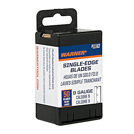 WARNER Single Edge Razor Blades - 50 Pk
