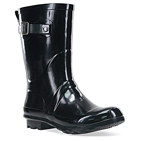 Ladies' Black Classic Mid Rain Boot