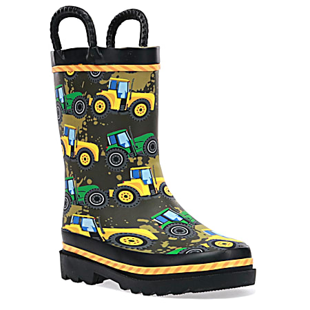 Boys' Taupe Tractor Tough Rain Boots