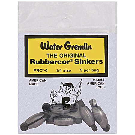 Water Gremlin 5 Pc. Rubbercor Sinkers - Size 1/4