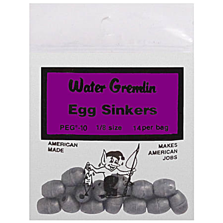 Water Gremlin 14 Pc. Egg Sinkers - Size 1/8