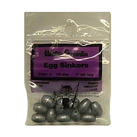 Water Gremlin 11 Pk. Egg Sinkers - Size 1/4