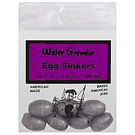 Water Gremlin 7 Pc. Egg Sinkers - Size 1/2