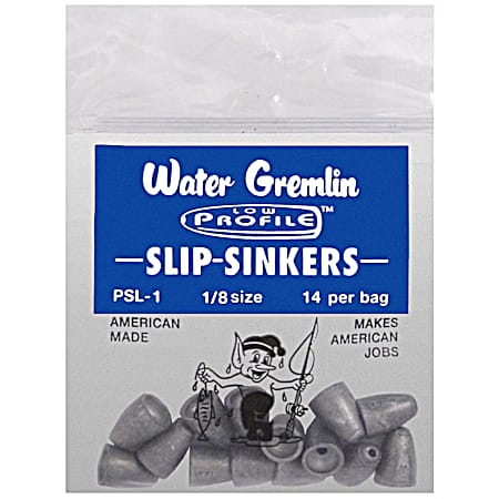 Water Gremlin Low Profile 14 Pc. Slip Sinkers - Size 1/8