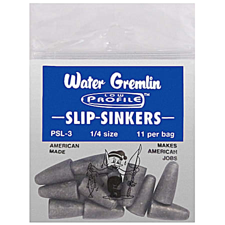 Water Gremlin Low Profile 11 Pk. Slip Sinkers - Size 1/4