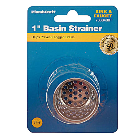 PlumbCraft 1 in Stainless Steel Basin Crumb Cup Strainer