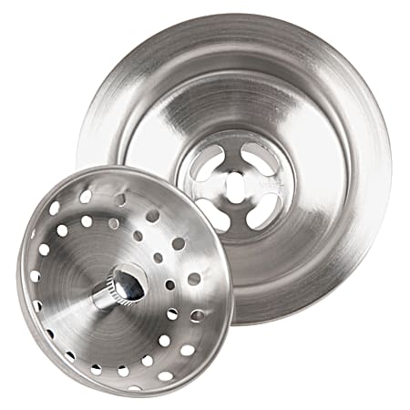 3-1/2 in Brushed Stainless Steel Basket Sink Strainer Assembly