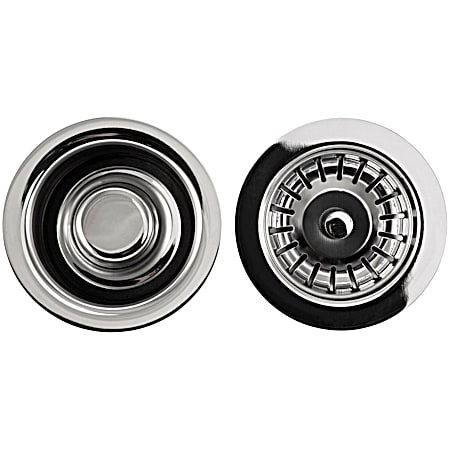 3-1/2 in Chrome Basket & Garbage Disposal Assembly