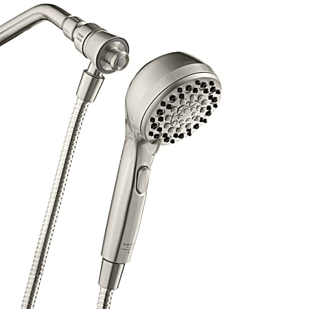 3.75 in Brushed Nickel Attaché Magnetic Handheld Shower Head w/ 6 Sprays