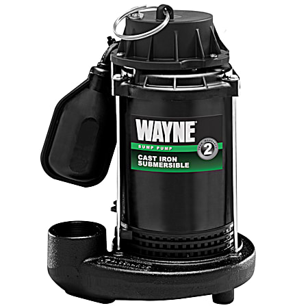 Wayne 1/2 HP Submersible Sump Pump & Tether Float Switch