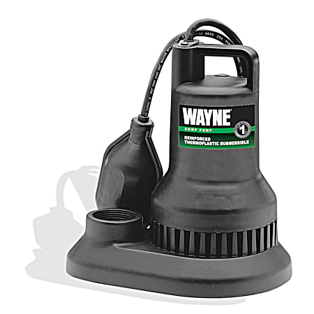 Wayne 1/3 HP Thermoplastic Submersible Sump Pump w/ Tethered Switch