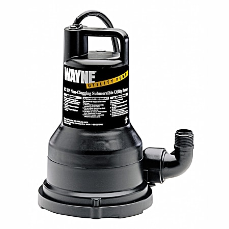 Wayne 1/2 HP Thermoplastic Submersible Utility Pump