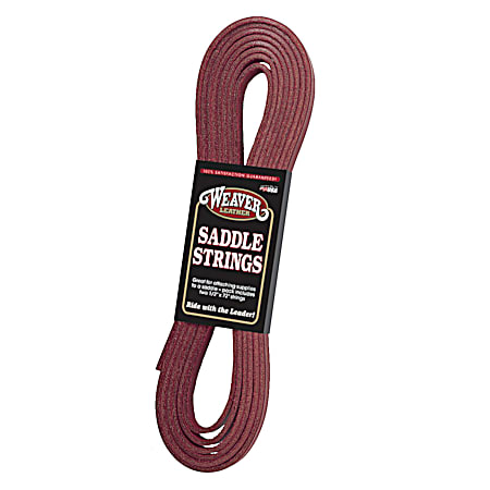 Weaver Leather 1/2 in x 72 in Burgundy Saddle String Leather Laces Handy Pack - 2 Pk