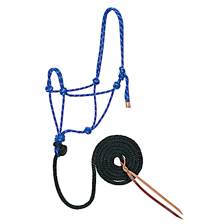 Blue/BlackDiamond Braid Rope Halter & Lead