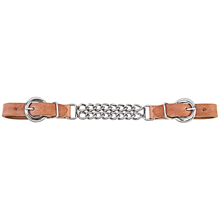 Weaver Leather Russet Harness Leather Double Flat-Link Chain Curb Strap