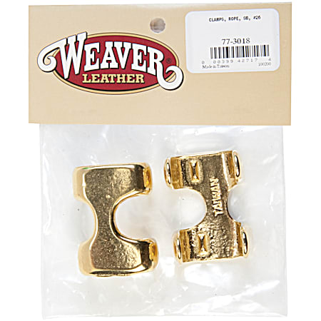 #26 Solid Brass Rope Clamps - 2 Pk